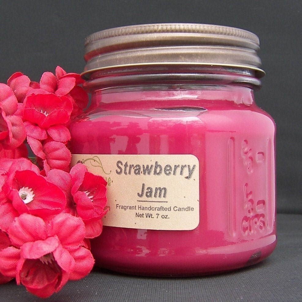 STRAWBERRY JAM CANDLE - Highly Scented - Strong