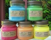 3 HOMESCENTING CANDLES - Strong - Vanilla, Cinnamon, Apple, Pumpkin, Fresh, Clean, Citrus, Floral, Spice, Fruit, Herbal