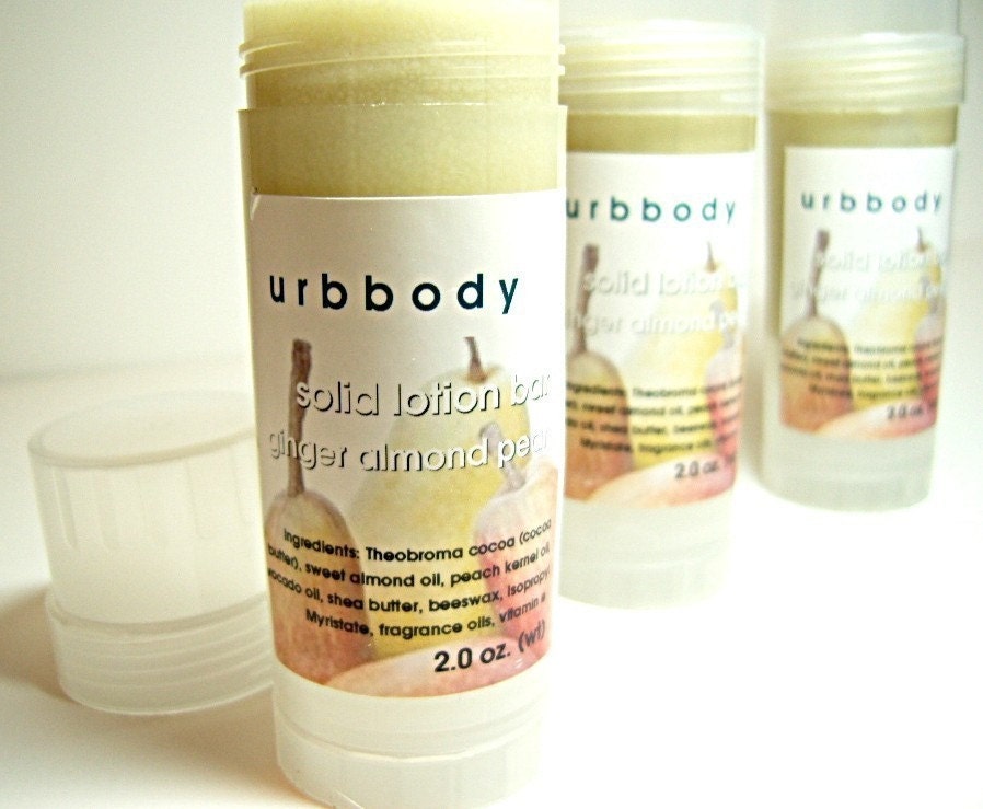 Ginger Almond Pear Solid Lotion Bar
