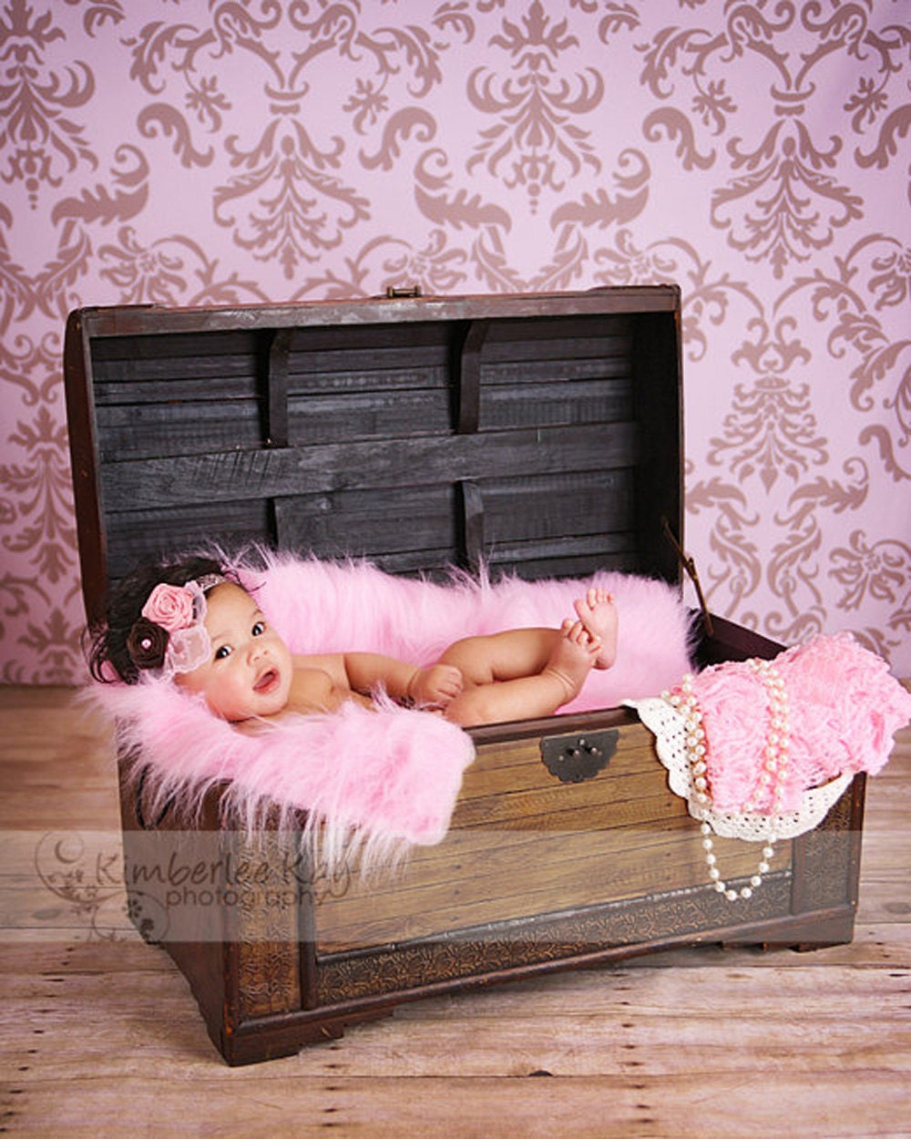 1 Yard of PINK LARGE Faux Fur Soft, Cozy and Cuddly Newborn Baby Photo Prop - Posing Prop - Girls Photography Prop