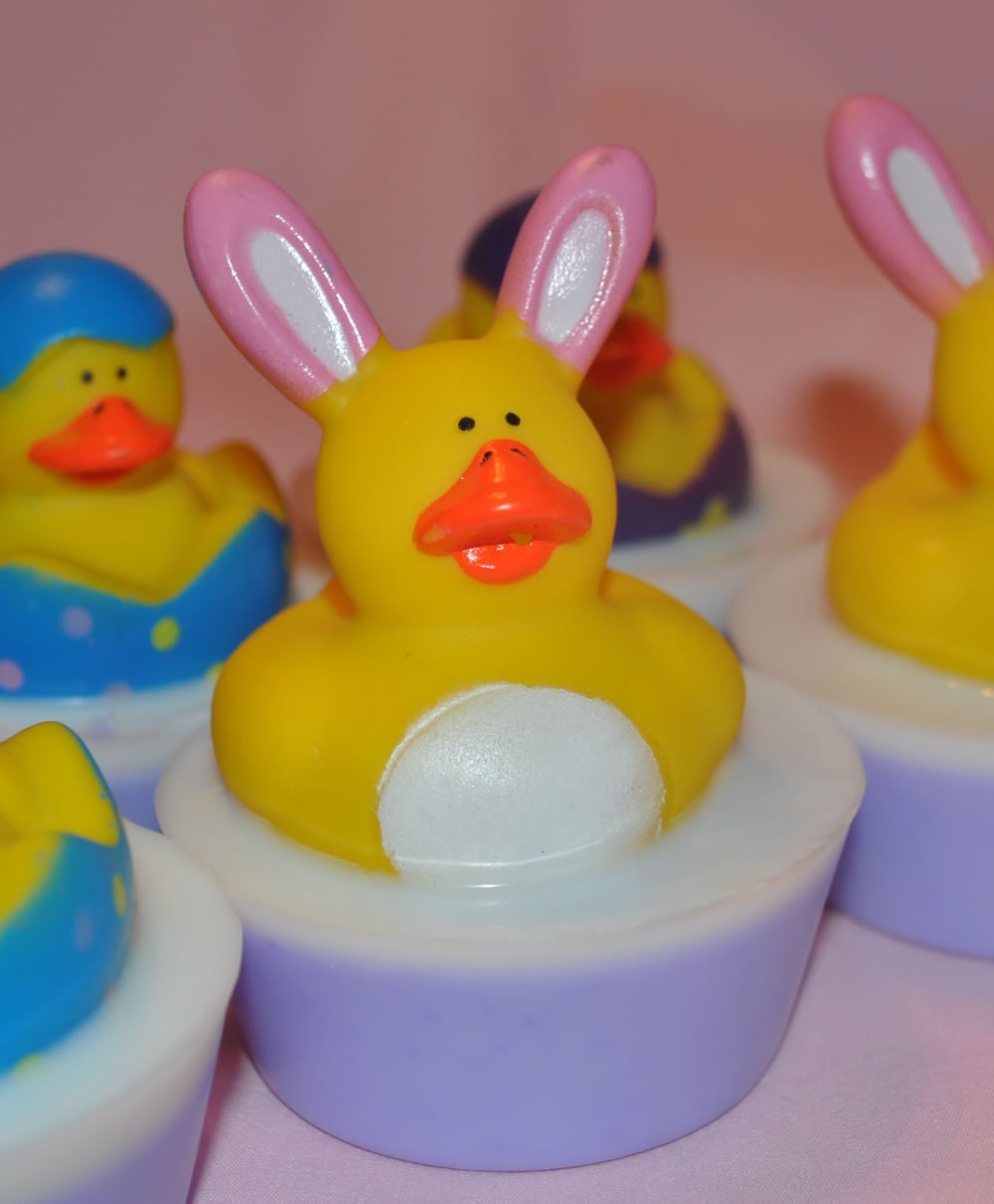 Easter Bunny Rubber Duck Soap - Cute kids soap