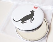 Cat and Butterfly - Pocket Mirror