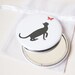 Cat and Butterfly - Pocket Mirror