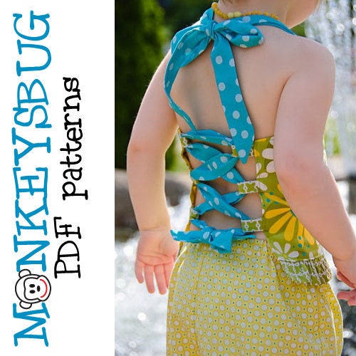 Lace Up Baby Halter Top PDF eBook pattern i
