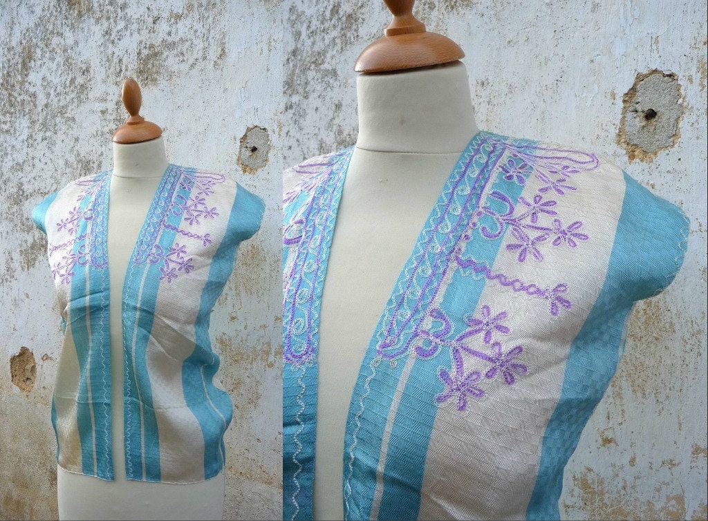 1970 Ethnic blouse 70 vest embroidered  Marroco tribal hippie size S