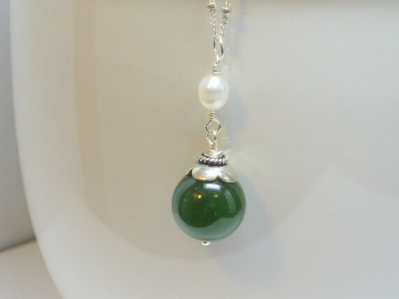 Jade and Pearl Necklace