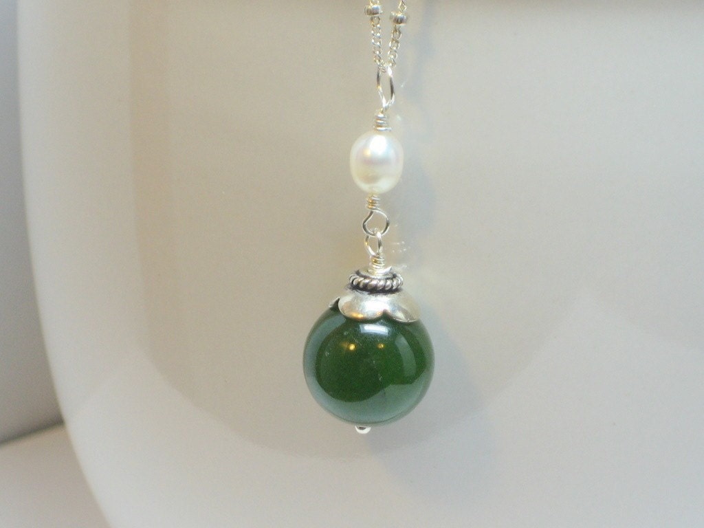 Jade and Pearl Necklace