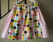 Custom Handmade Boutique Girls Clothing Pleated Skirt Dots Pink Blue size 2t 3t 4t 5t 6t