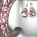 Glam Tear Drop Bridal Earrings...Pretty in Pink
