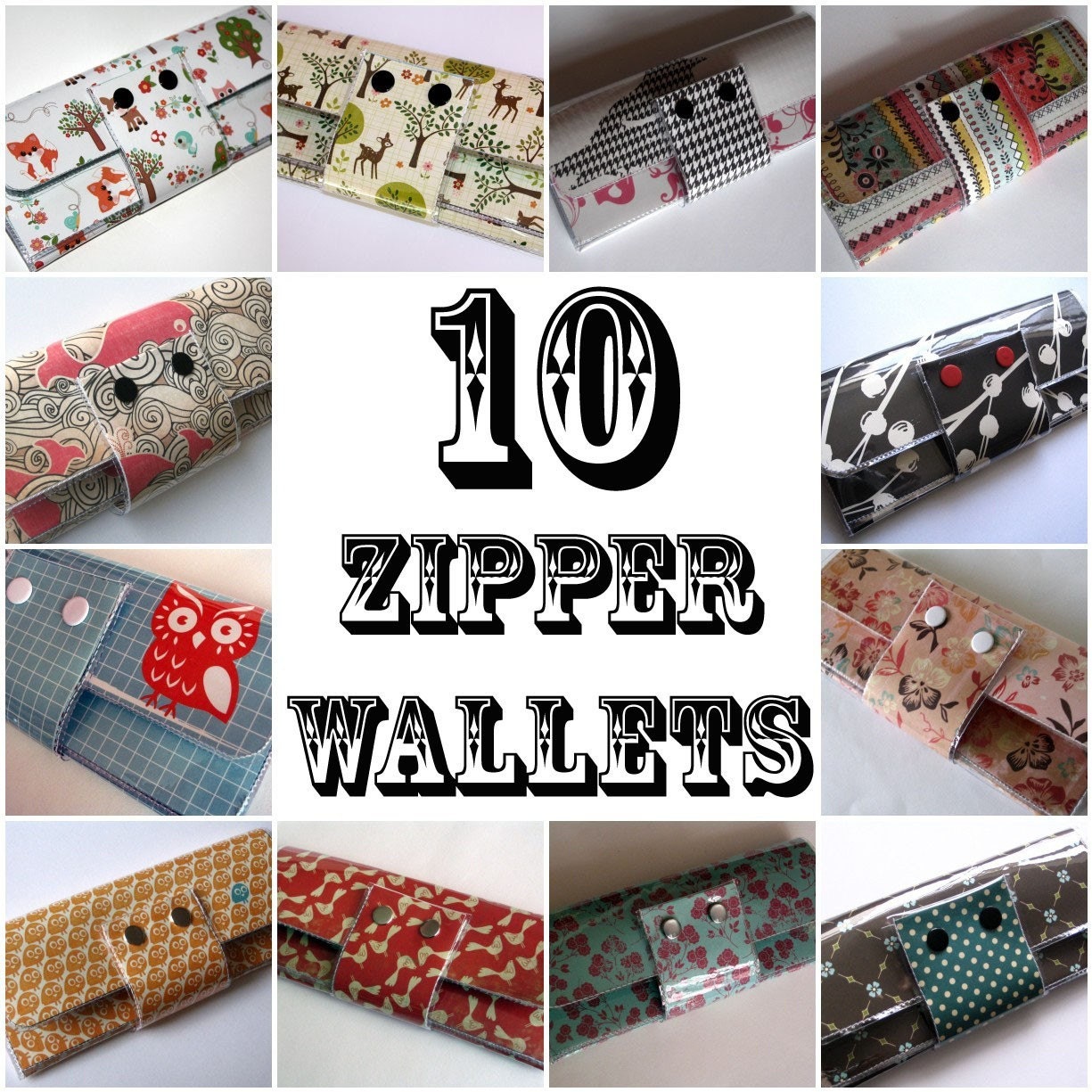 Long Wallets with Zipper - Bulk 10