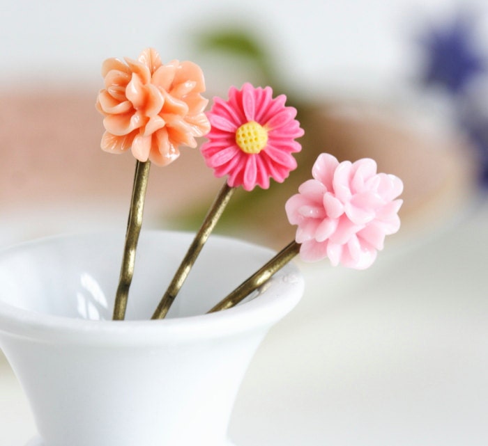 Flower Hair Pins