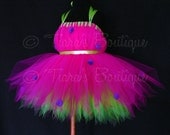 Ladybug Tutu Dress - Pink Purple Green Tutu - Halloween Costume - Custom Sewn Pixie Dress - sizes 18-24 months, up to 20" long