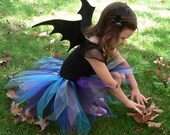 Bat Girl - Gothic Fairy - Haunting Halloween Tutu and Bat Wings