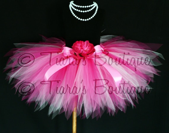 Pink Punch Tutu - Fuchsia Pink Custom Sewn 13" Pixie Tutu - sizes newborn up to 5T