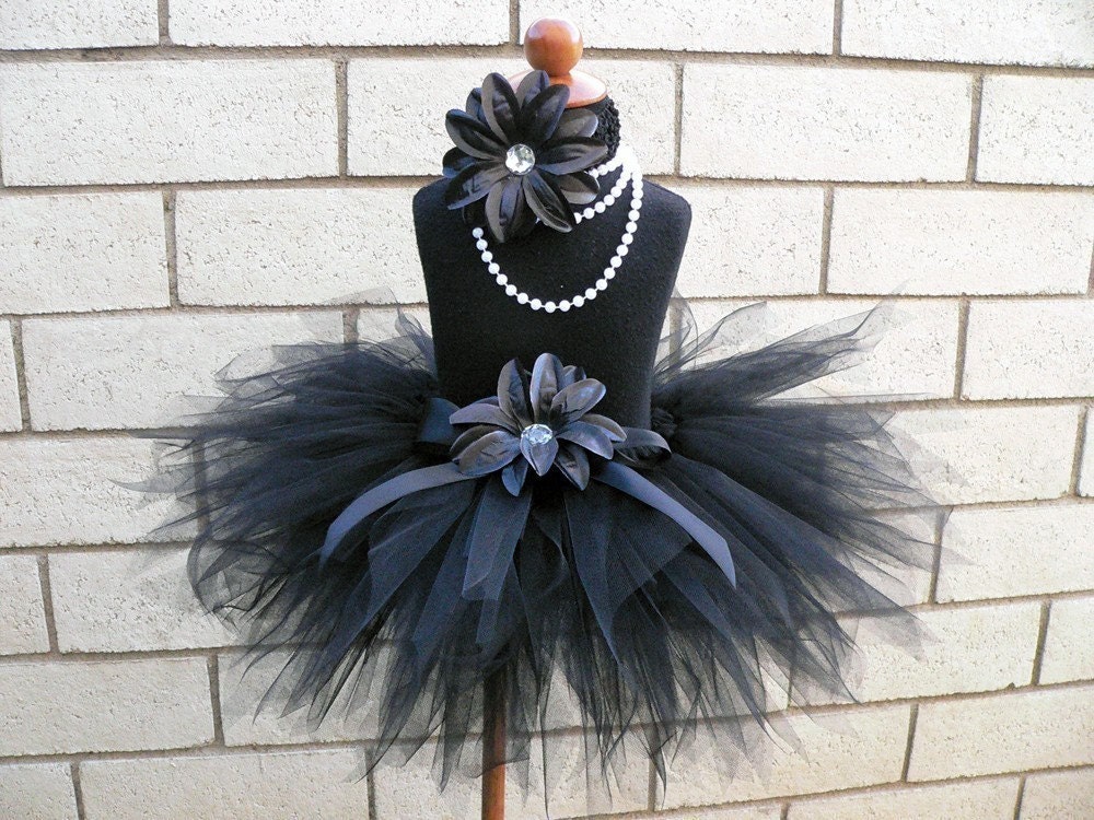 Black Tutu - Midnight Pixie Tutu - Custom Sewn Tutu - 11'' Pixie Tutu - Girls sizes 9 to 12