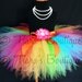 Rainbow Tutu - Custom Sewn 11'' Pixie Tutu - Aura - A Magical Rainbow Tutu - sizes newborn up to 5T