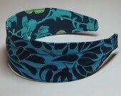 REVERSIBLE Daisy Bouquet Indigo Daisy Chain Comfort Fit Fabric Headband
