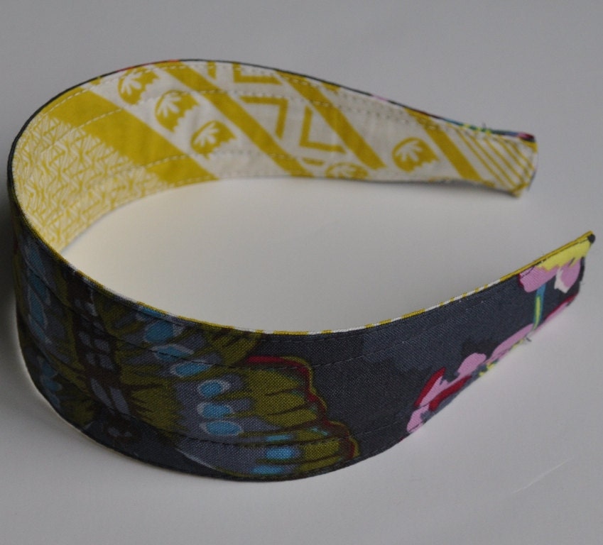 REVERSIBLE Loulouthi Clippings in Passion Grey Comfort Fit Fabric Headband