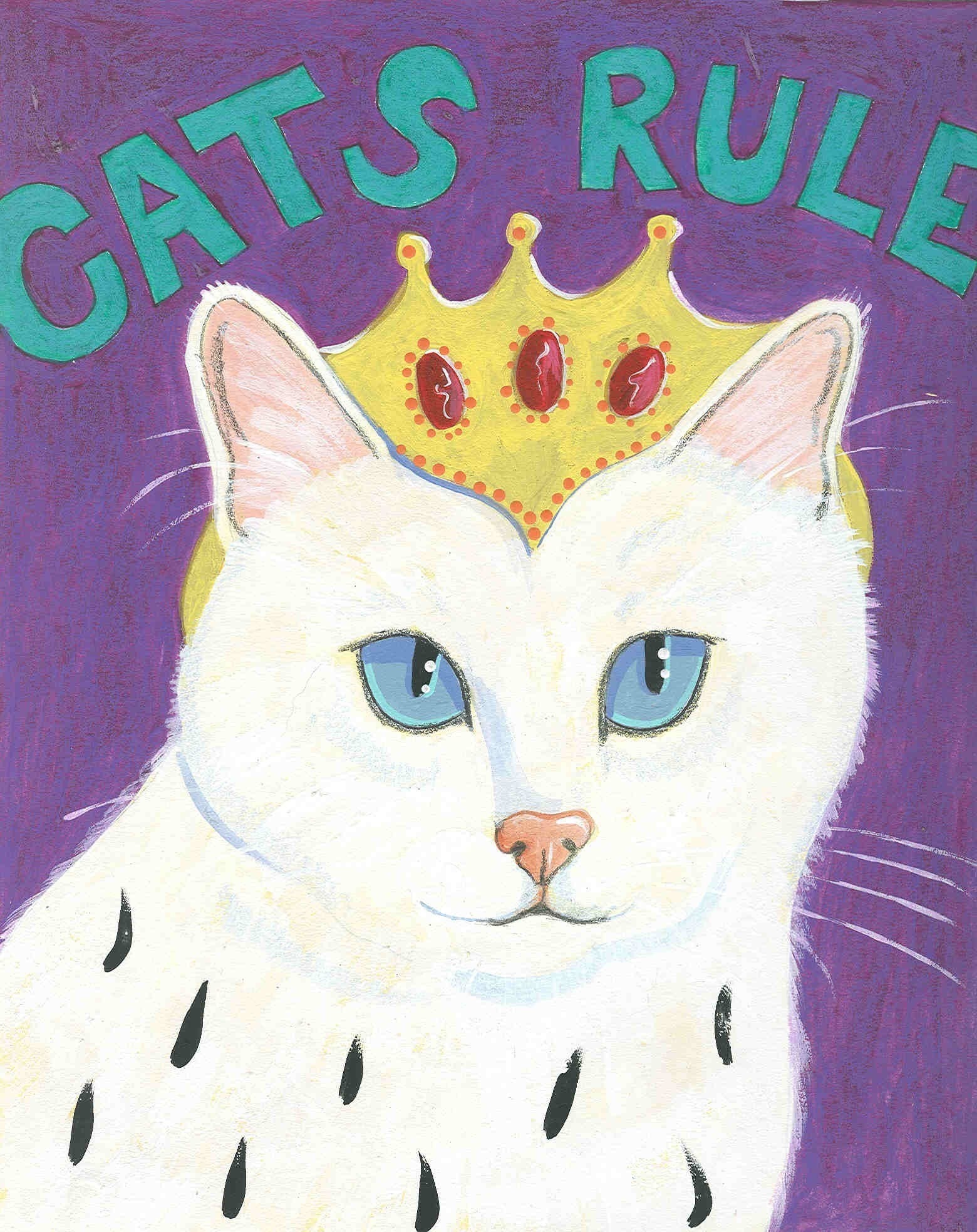 Cats Rule notecard