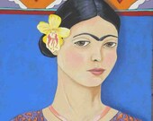 Young Frida embellished art print