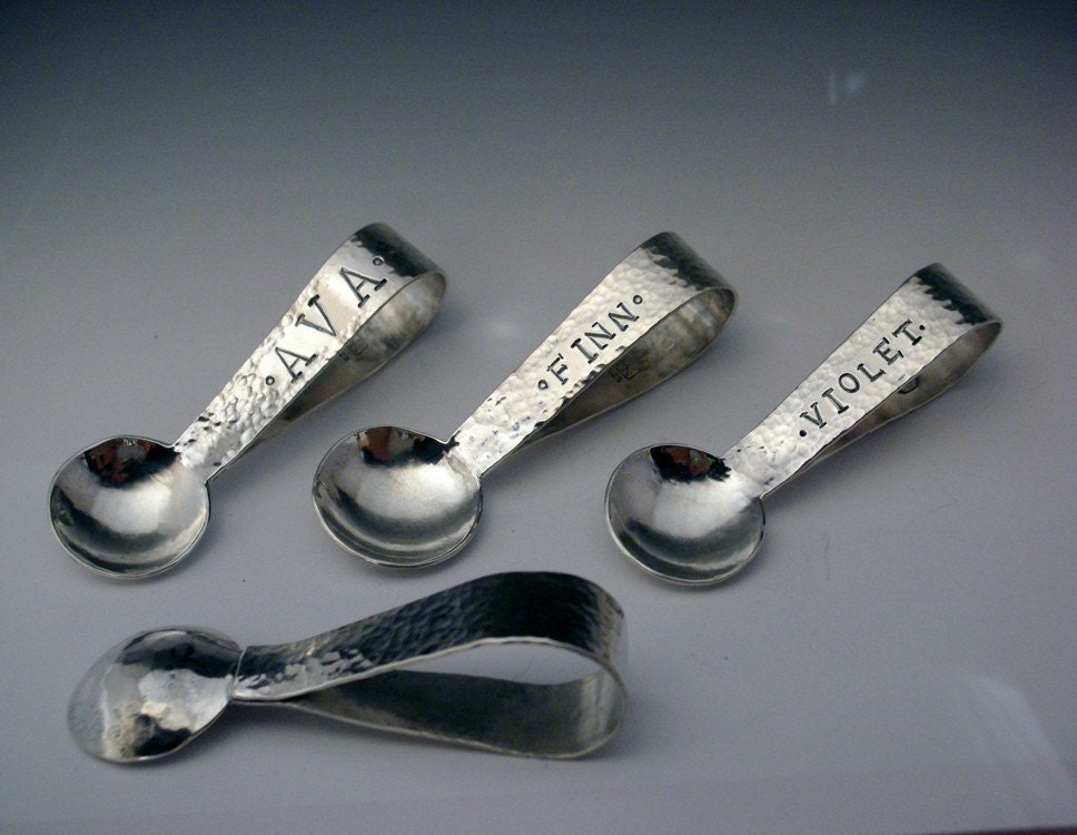 Whose your BABY spoon handmade personalized in sterling silver