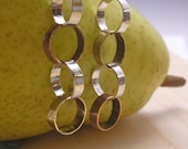 first grader chain earrings   mixed metal sterling silver copper brass