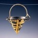 keum boo cone earrings  silver and gold