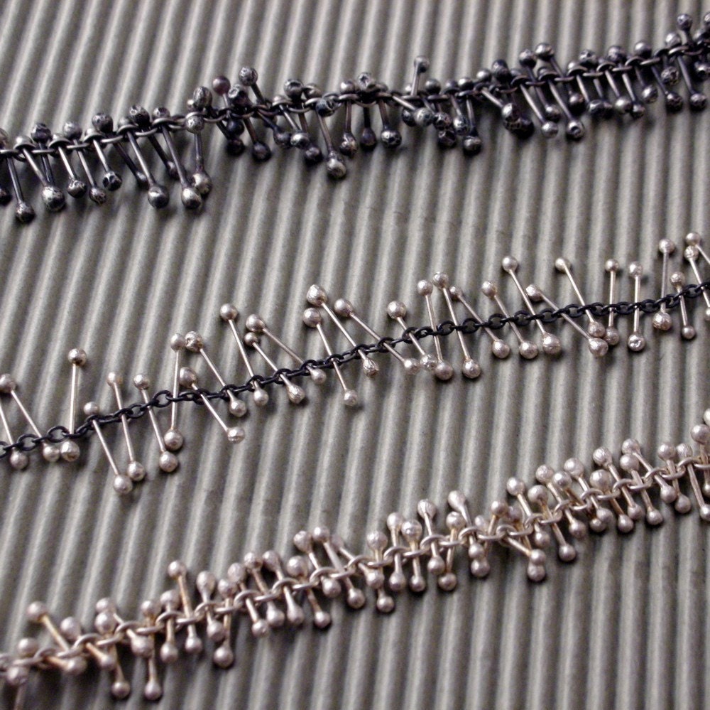 fringe elements bracelet in sterling silver