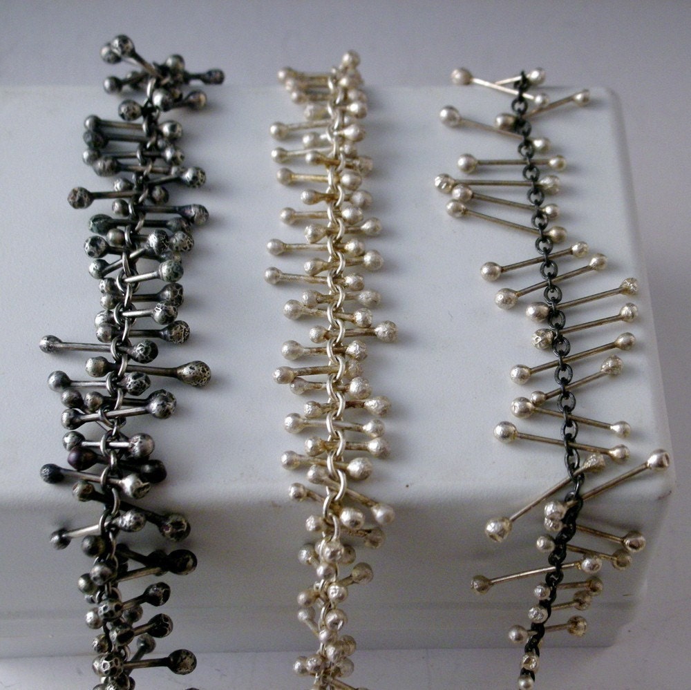 fringe elements bracelet in sterling silver
