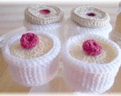Crochet Creme Breule and Raspberry Puff Pastry in a Ramekin...PDF Pattern