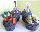 Creepy Crawly and Garden Surprise Cupcakes....PDF pattern