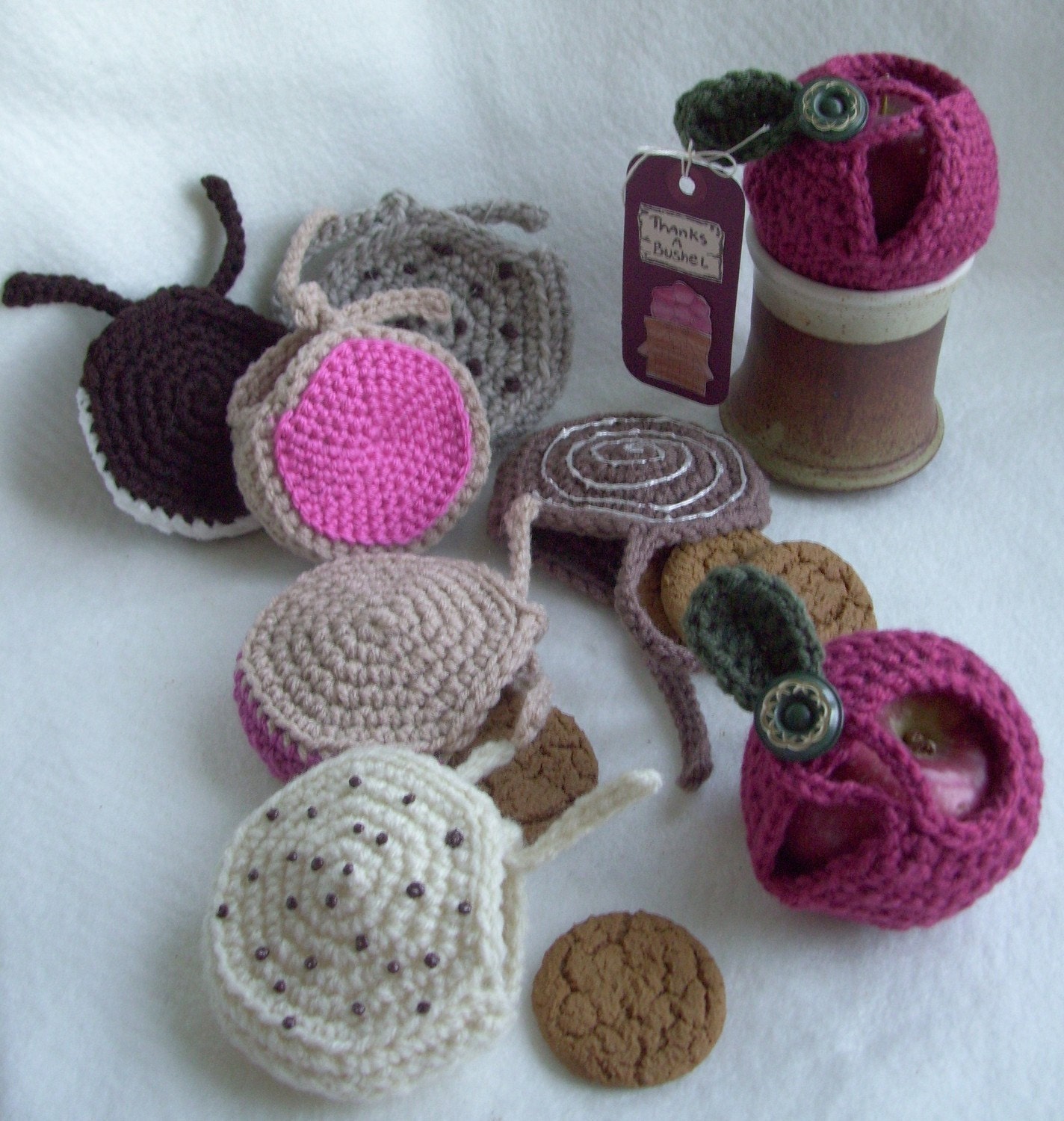 Apple and Cookie Cozies...PDF Crochet Pattern