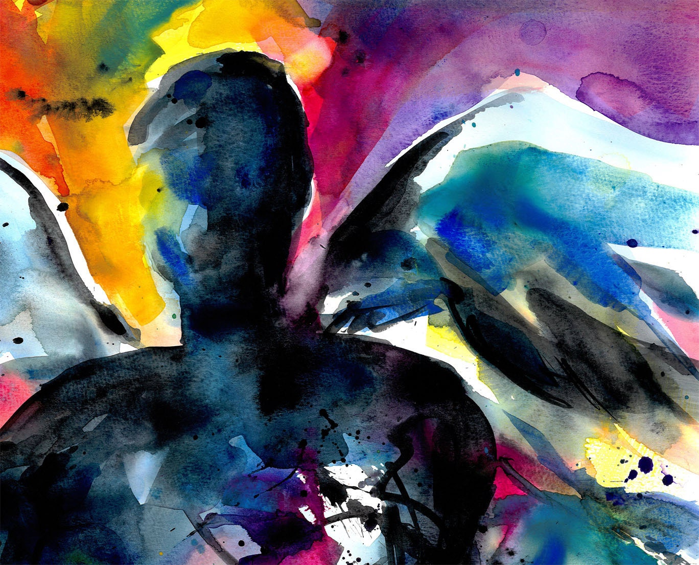 Angel No 2 ... Abstract print from original painting like one featured in West Elm Catalog by Kathy Morton Stanion EBSQ