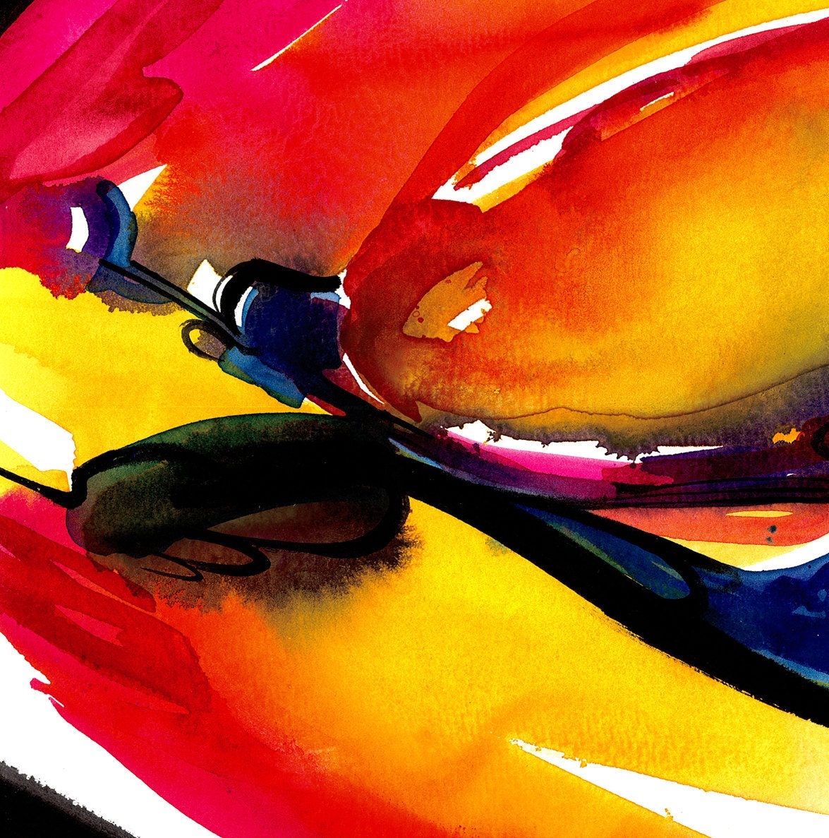 Soul Healing 3 ...  New Series of Original abstract watercolor paintings by Kathy Morton Stanion EBSQ
