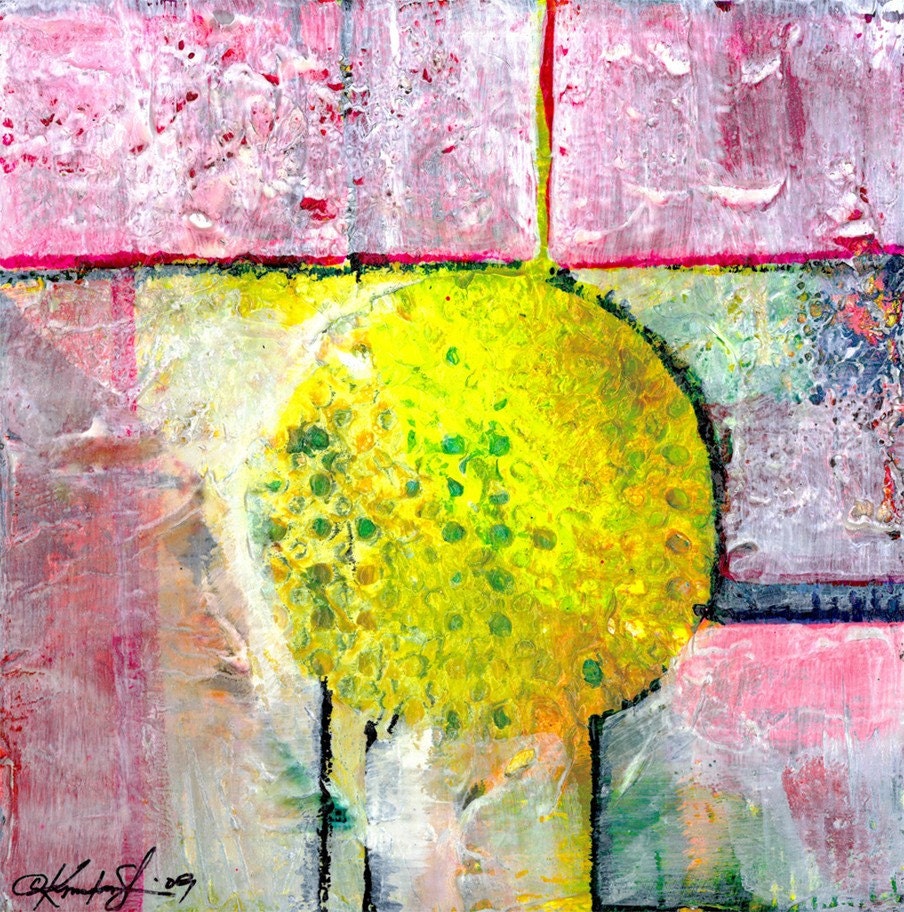 ABSTRACTION W01  recycled reclaimed wood Mixed Media collage art EBSQ