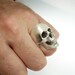 silver skull ring full