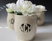 INFO ON ..... Personalized Monogram Gift - Vase for Individuals or Couples
