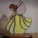 Soft Yellow Guardian Angel Confirmation Gift Communion Gift Angel and Dove Stained Glass Angel