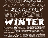 SPRING/WINTER typography hand-pulled screen print