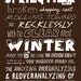 SPRING/WINTER typography hand-pulled screen print