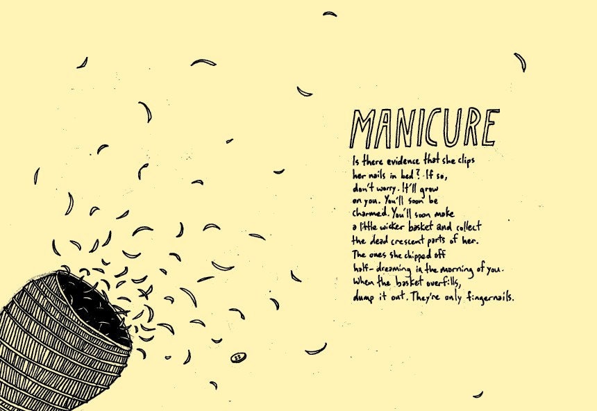 screenprinted, illustrated poetry book...still-life in a field