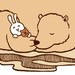 Sleepy Bear and Bunny Forest Art Print
