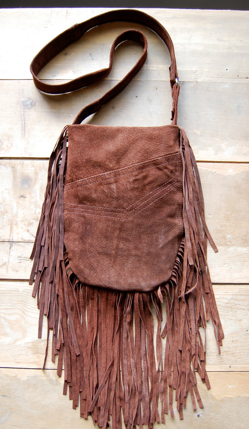 SALE ///  Brown Fringe bohemian navajo bag