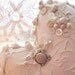 Fabric ooak heart pillow- pretty- creamy white shabby chic pillow- romantic Valentine heart pillow- fiber art- frayed edges