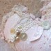 sale ......Fabric ooak heart pillow- pretty- pale pink shabby chic pillow- romantic heart pillow- fiber art- frayed edges