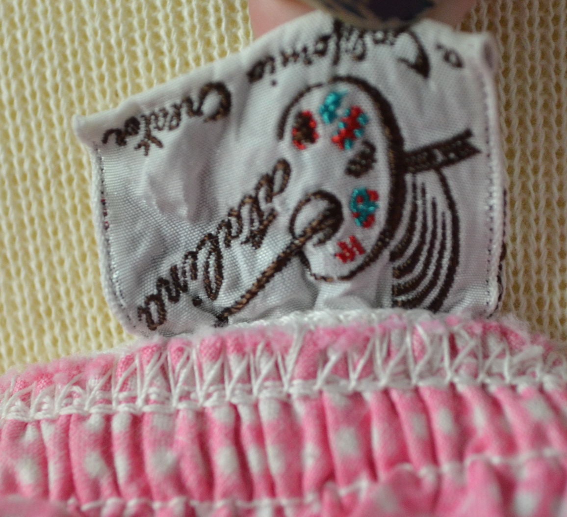 1950s Bathing suit one piece pink Polka dot Bloomer Cotton playsuit Catalina Styled for the Stars of Hollywood