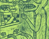 Cavity Creep Woodcut