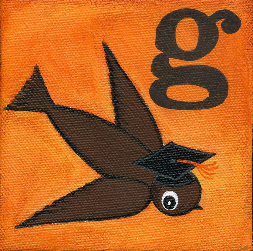 G is for Graduate original painting