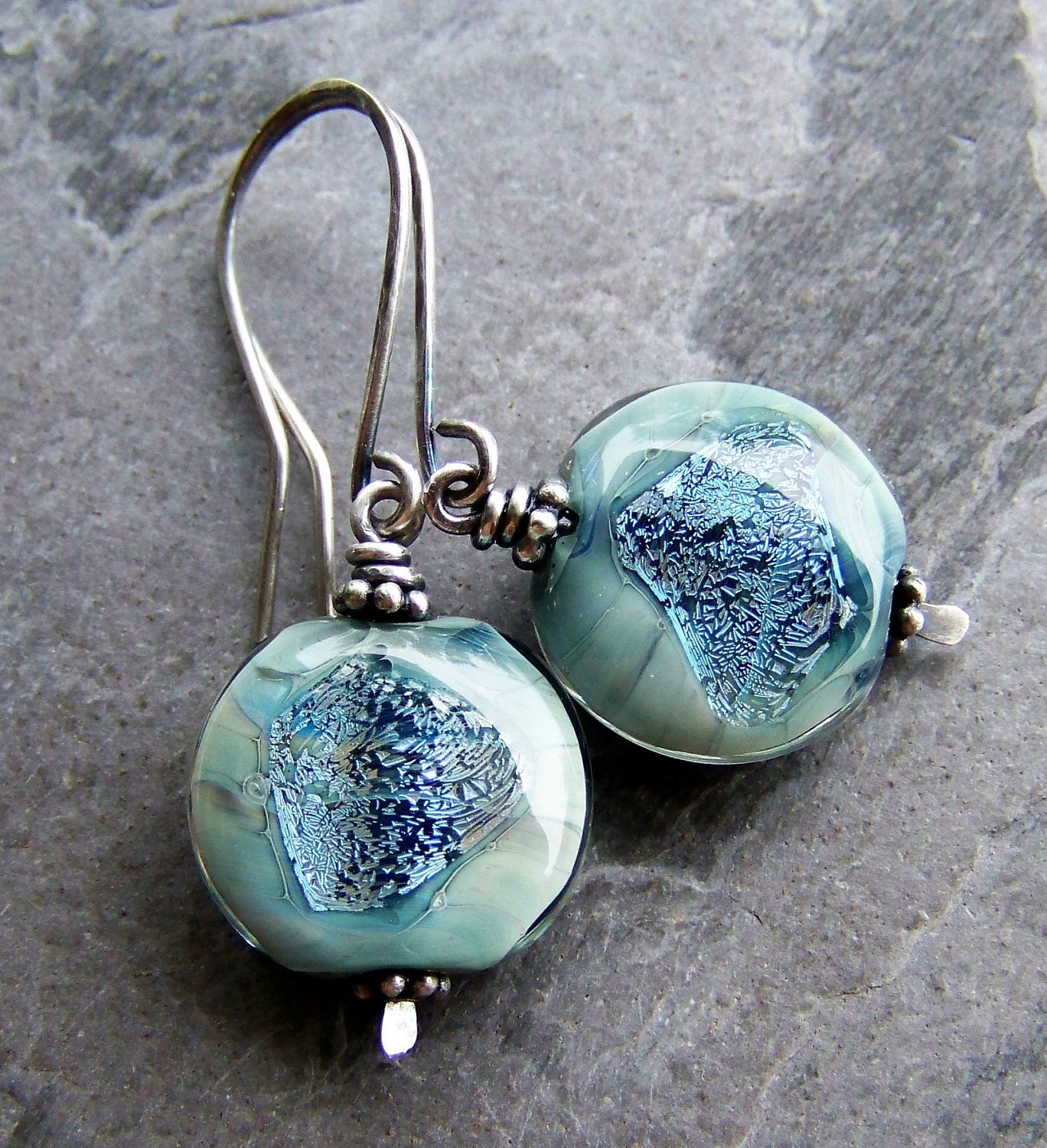 Lampwork Earrings-Handcrafted Artisan Jewelry-Handmade Boro Bead Earrings