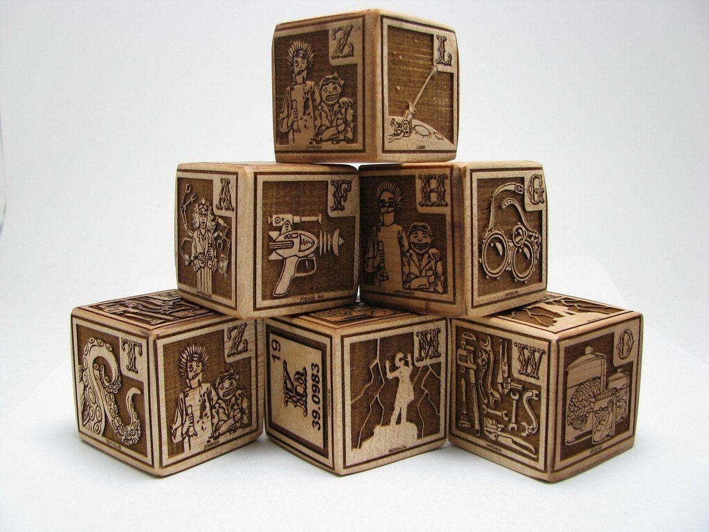 The Young Mad Scientist's First Alphabet Blocks